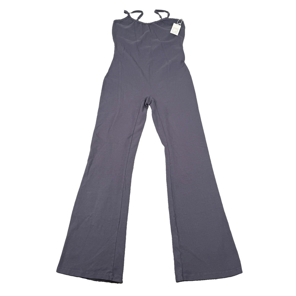 LACAUSA Flow Prana Unitard Womens M Charcoal Flare Jumpsuit Yoga Pilates NWT